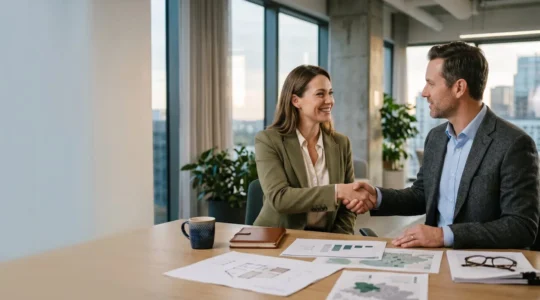 Professional real estate investor and commercial broker building trusted relationship through strategic partnership