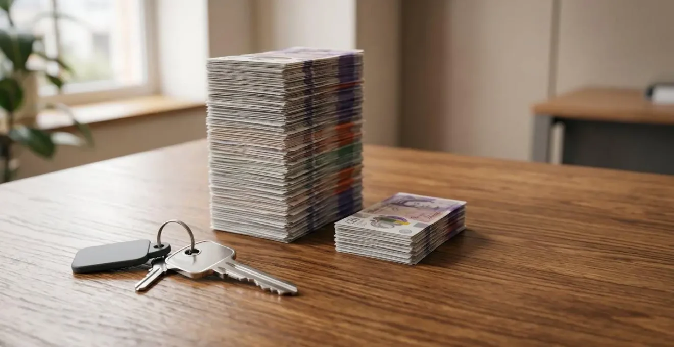 A visual representation contrasting advertised property returns with actual net profit outcomes