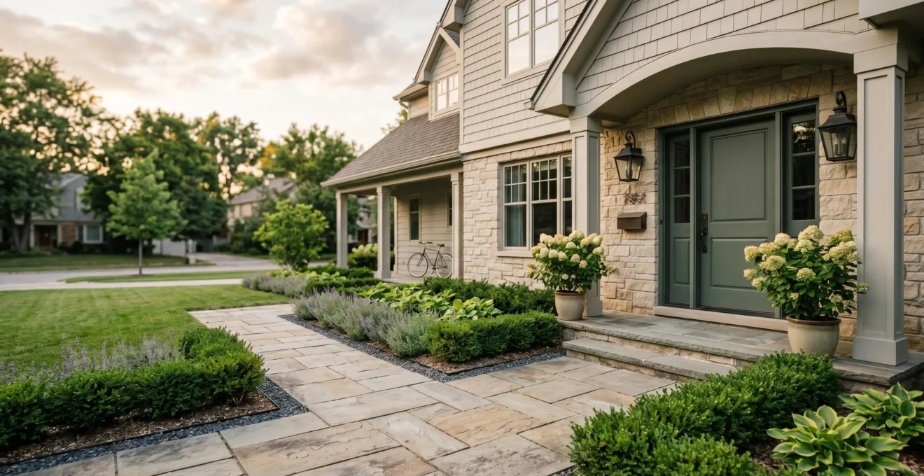 Strategic home renovation concept showing modern property exterior transformation
