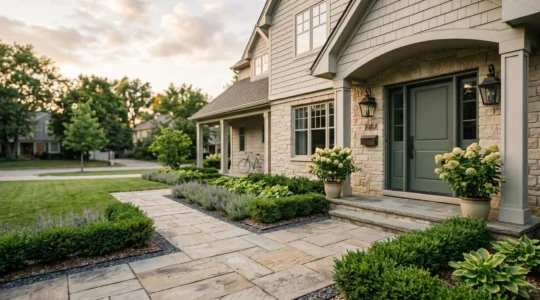Strategic home renovation concept showing modern property exterior transformation