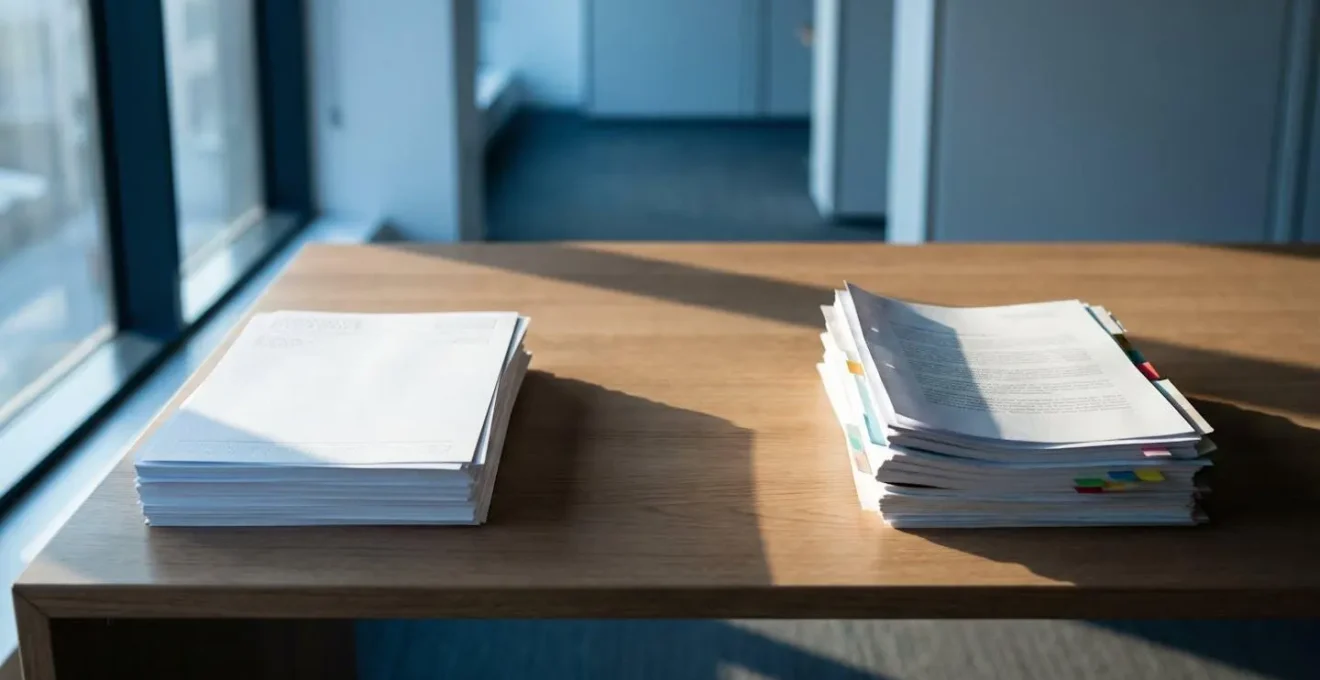 Professional mortgage documents review showing the crucial difference between preliminary and final lending approval