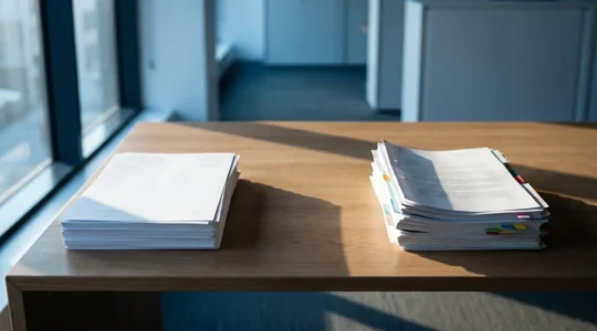 Professional mortgage documents review showing the crucial difference between preliminary and final lending approval