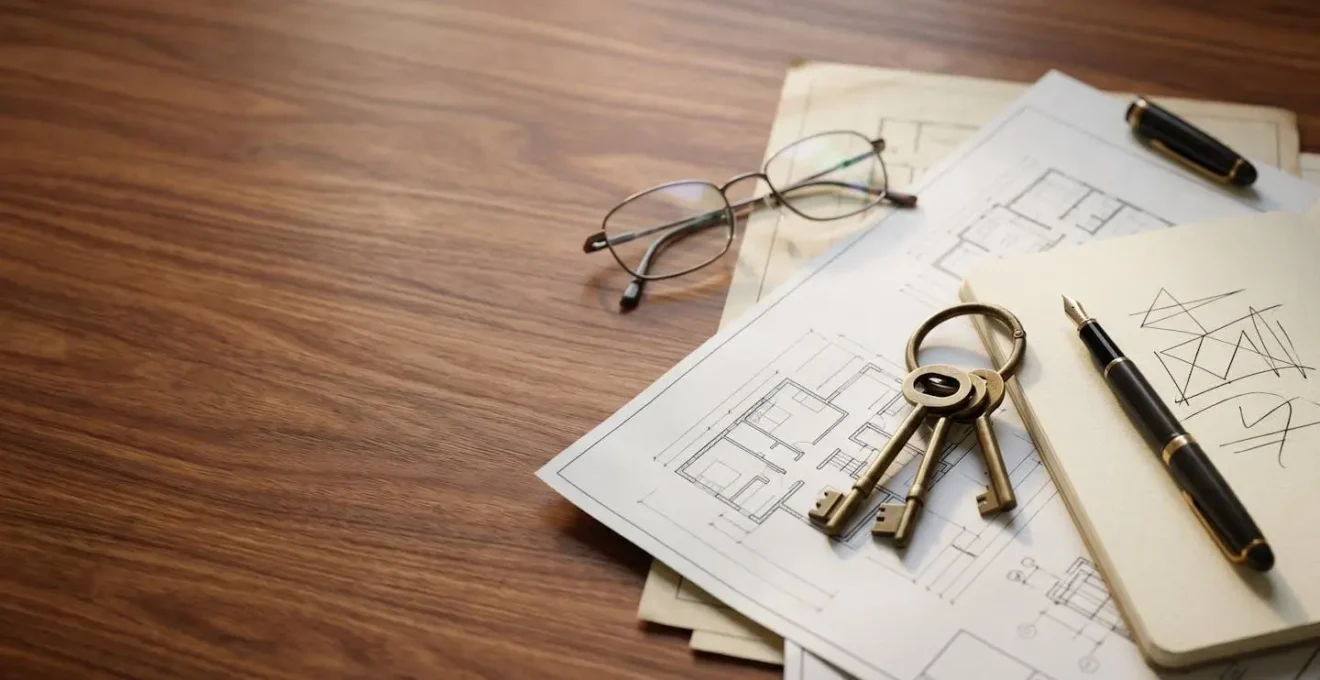 Professional real estate investor reviewing distressed property documentation before auction
