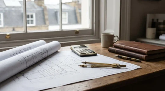 Professional editorial photograph showing tax planning concept with natural lighting and clean composition